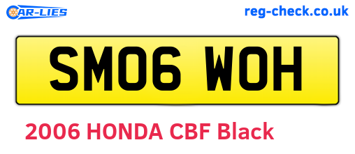 SM06WOH are the vehicle registration plates.