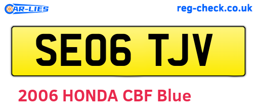 SE06TJV are the vehicle registration plates.