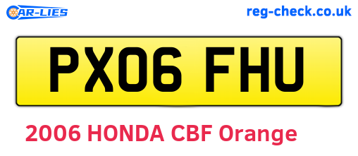 PX06FHU are the vehicle registration plates.