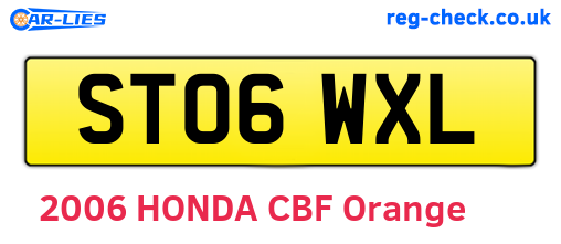 ST06WXL are the vehicle registration plates.