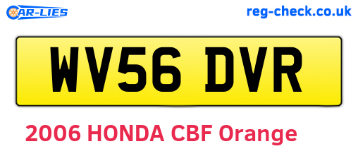 WV56DVR are the vehicle registration plates.