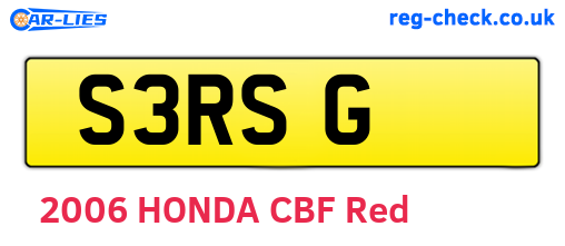 S3RSG are the vehicle registration plates.