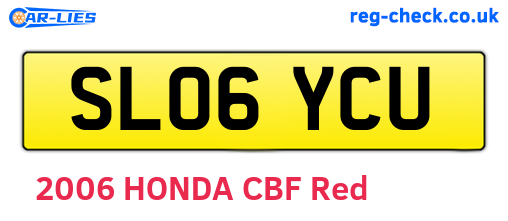 SL06YCU are the vehicle registration plates.