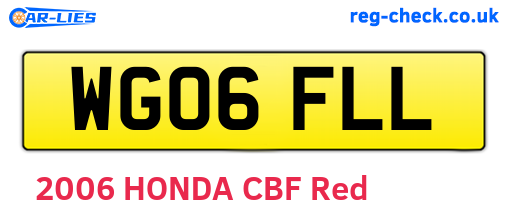 WG06FLL are the vehicle registration plates.