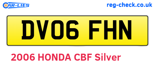 DV06FHN are the vehicle registration plates.