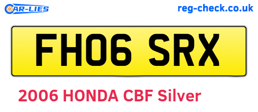 FH06SRX are the vehicle registration plates.