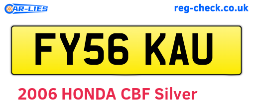 FY56KAU are the vehicle registration plates.