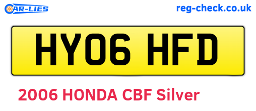HY06HFD are the vehicle registration plates.