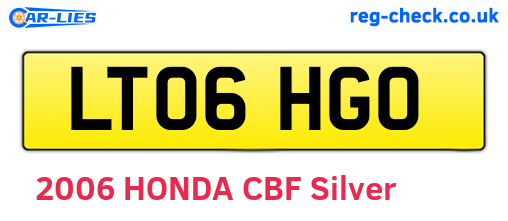 LT06HGO are the vehicle registration plates.