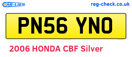 PN56YNO are the vehicle registration plates.