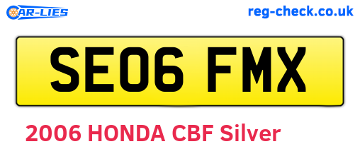 SE06FMX are the vehicle registration plates.
