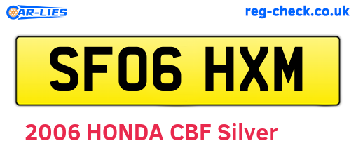 SF06HXM are the vehicle registration plates.