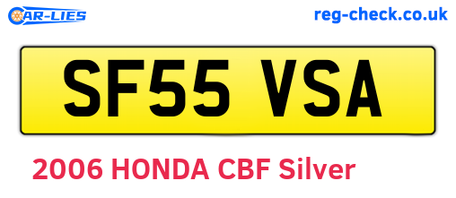 SF55VSA are the vehicle registration plates.