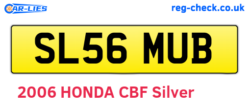 SL56MUB are the vehicle registration plates.