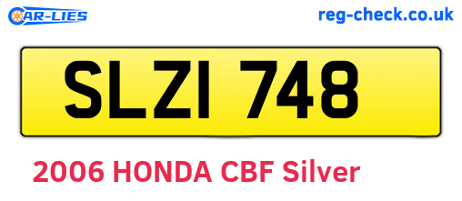 SLZ1748 are the vehicle registration plates.