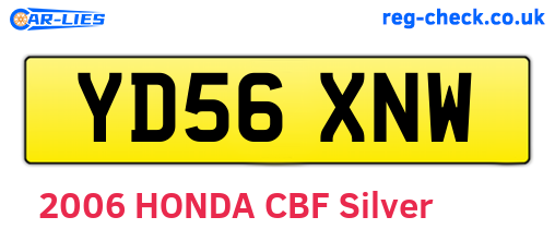 YD56XNW are the vehicle registration plates.