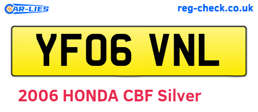 YF06VNL are the vehicle registration plates.