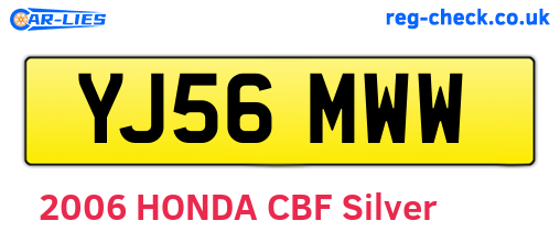 YJ56MWW are the vehicle registration plates.