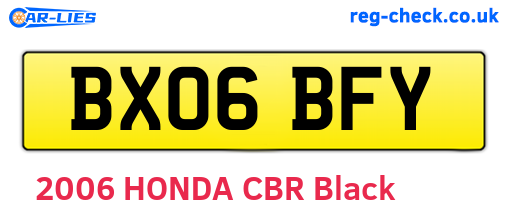 BX06BFY are the vehicle registration plates.