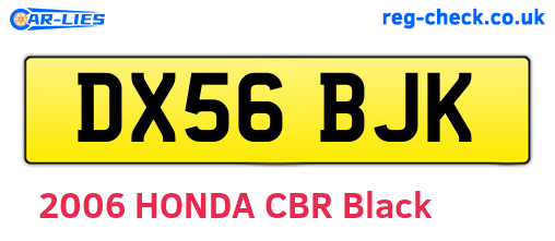 DX56BJK are the vehicle registration plates.