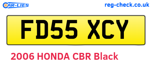FD55XCY are the vehicle registration plates.