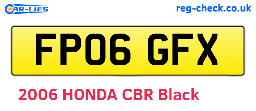FP06GFX are the vehicle registration plates.