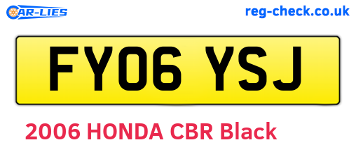 FY06YSJ are the vehicle registration plates.
