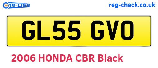 GL55GVO are the vehicle registration plates.