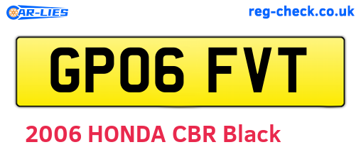 GP06FVT are the vehicle registration plates.