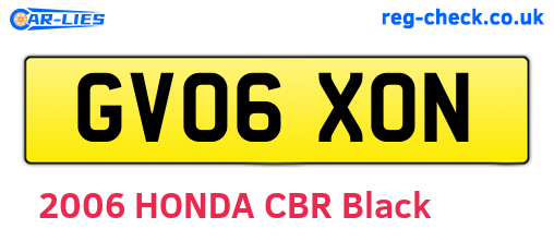 GV06XON are the vehicle registration plates.