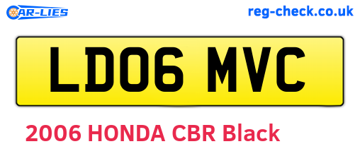LD06MVC are the vehicle registration plates.
