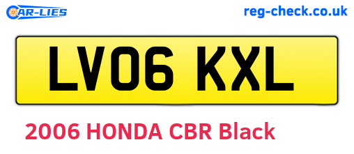 LV06KXL are the vehicle registration plates.