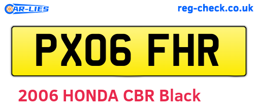 PX06FHR are the vehicle registration plates.