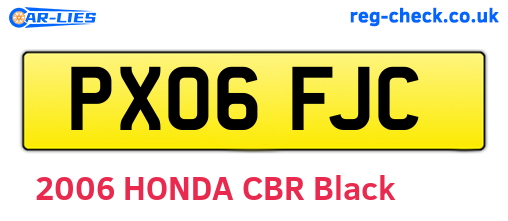 PX06FJC are the vehicle registration plates.