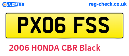 PX06FSS are the vehicle registration plates.