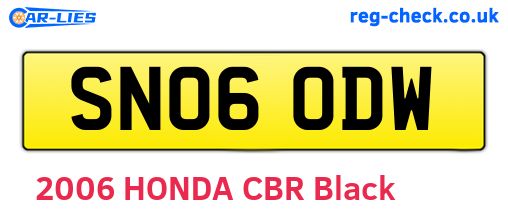 SN06ODW are the vehicle registration plates.