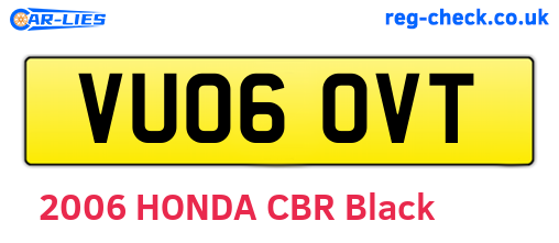 VU06OVT are the vehicle registration plates.