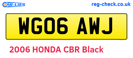 WG06AWJ are the vehicle registration plates.