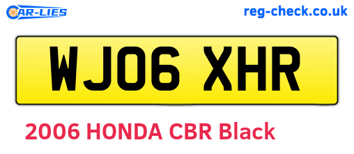 WJ06XHR are the vehicle registration plates.
