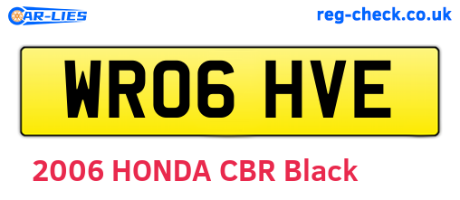 WR06HVE are the vehicle registration plates.