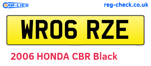 WR06RZE are the vehicle registration plates.