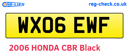 WX06EWF are the vehicle registration plates.