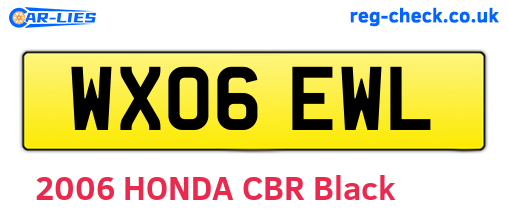 WX06EWL are the vehicle registration plates.