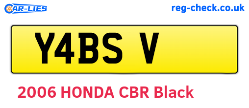 Y4BSV are the vehicle registration plates.