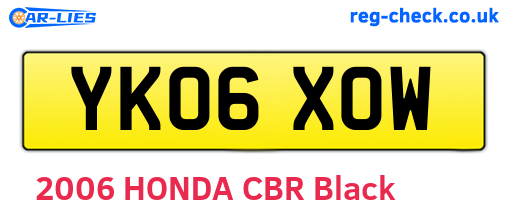 YK06XOW are the vehicle registration plates.