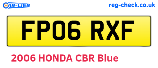 FP06RXF are the vehicle registration plates.