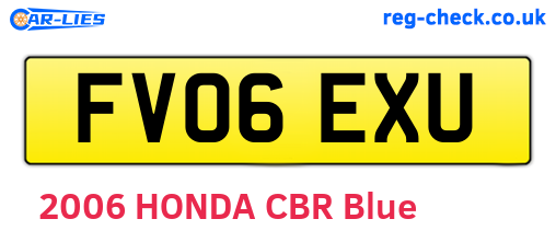 FV06EXU are the vehicle registration plates.