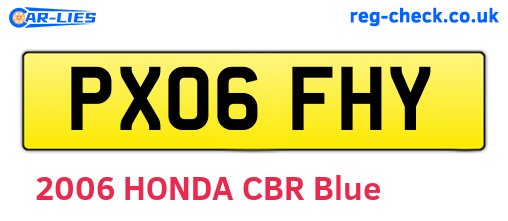 PX06FHY are the vehicle registration plates.