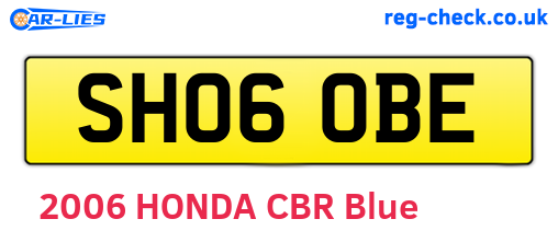 SH06OBE are the vehicle registration plates.
