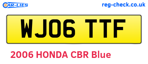 WJ06TTF are the vehicle registration plates.